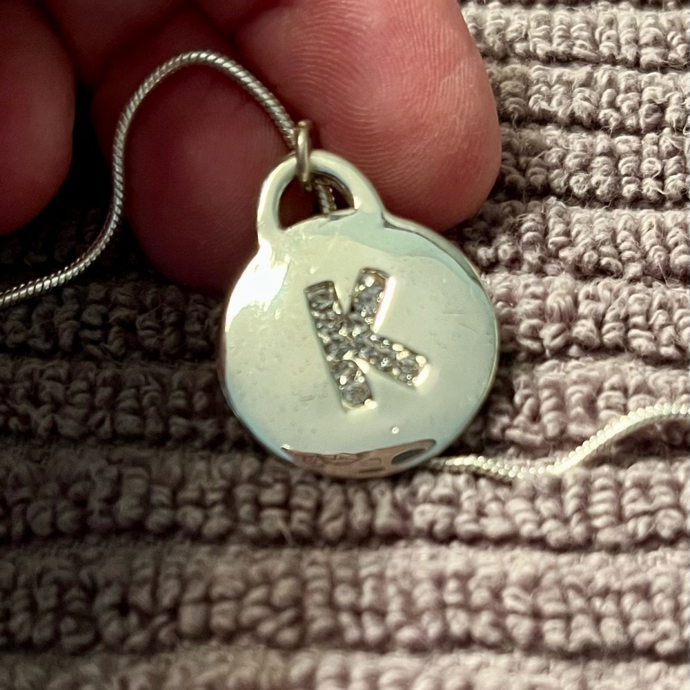 Initial necklace - K